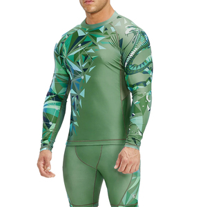 Maillot de bain personnalisé de dernière génération, haute qualité, séchage rapide, respirant, extensible, manches longues, rashguard pour homme, couleur personnalisée - Product Image 3