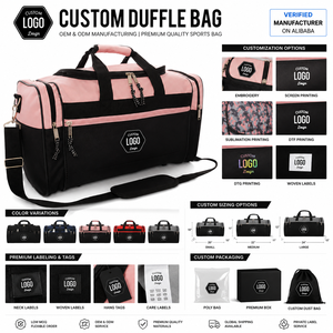 Foldable <b>Waterproof</b> Zipper Portable Weekend Travel <b>Duffel</b> <b>Bag</b> Large Capacity Gym Sports <b>Bag</b> Adjustable Strap <b>Duffel</b> <b>Bag</b> Unisex - Product Image 4