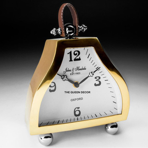 Non Ticking Metal <b>Table</b> <b>Clock</b> Antique Roman Analog Alarm <b>Clock</b> With Attached Two Legs Tableware Handmade Premium Vintage <b>Clock</b> - Product Image 4