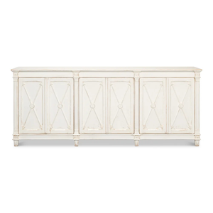 <b>Rustic</b> White <b>Sideboard</b> Cabinet French Buffet Storage Console Living Room Dining Room Furniture - Product Image 5