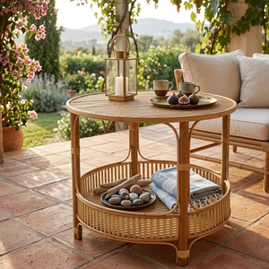 <b>Round</b> Bamboo Coffee <b>Table</b> Outdoor – Vietnamese Eco-Friendly Furniture for Home, Party & Wedding Decoration - Product Image 5