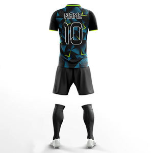 Conjunto de Camiseta de Fútbol Sublimada Personalizada para Hombre, Diseño Ecológico con Patrón Sólido, Manga Corta, Uniforme Transpirable para Todas las Temporadas, Talla Adulto - Product Image 2