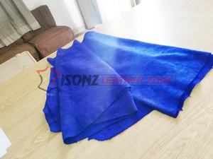 Cuero de vaca azul ISONZ OEM, resistente al agua y a la abrasión, personalizado para bolsos, cinturones, chaquetas, pantalones cortos y guantes. - Product Image 2