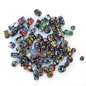 Made in India Millefiori Glass <b>Beads</b> Mixed Sizes Large Hole Furnace Crafted <b>Crystal</b> <b>Beads</b> for Jewelry Making Bulk Supply - Product Image 1
