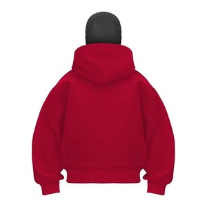 เสื้อฮู้ดดี้ทรงโอเวอร์ไซส์สไตล์วินเทจฮิปฮอป ผ้าฝ้ายออร์แกนิค 100% ซับในผ้าถักเฟรนช์เทอร์รี่ คอเต่า มีฮู้ดคลุมหน้า ลายพิมพ์เรียบ - Product Image 6