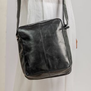 Bolsos de Mano de Cuero Genuino Elegantes y de Lujo de Estilo Clásico Vintage para Mujer, Bolso de Hombro de Diseñador de Color Negro de Lujo para Dama - Product Image 3