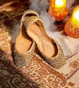 Khussa de Alta Calidad para Mujer, Estilo Punjabi, Hecha a Mano, de Cuero, Cómoda, Informal, para Exteriores, Antideslizante, Todas las Tallas y Colores - Product Image 4