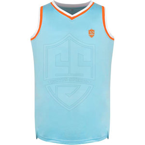 เสื้อบาสเก็ตบอลแบบสั่งทำรุ่นล่าสุด ระบายอากาศได้ดี ไซส์พลัส สำหรับผู้ชาย ผลิตจากโพลีเอสเตอร์ 100% แบบไม่มีแขน - Product Image 2