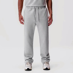 Pantalones Deportivos Negros de Felpa para Mujer, Cintura Elástica con Cordón, Corte Holgado Informal, Rectos, Largos, Color Sólido, para Otoño - Product Image 6