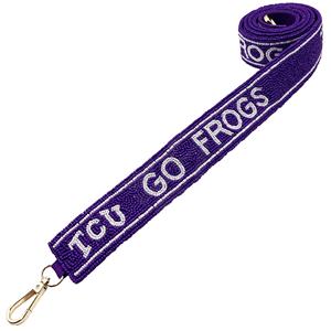 Sangle artisanale en coton avec perles de rocaille Geaux Saints – Or et noir, accessoire de sac perlé de haute qualité pour le jour du match, le style quotidien et l'esprit festif - Product Image 3