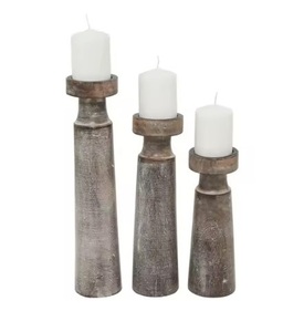 Portavelas de Madera Rústico Hecho a Mano, Resistente al Calor, Duradero y Ecológico para Realzar el Interior con Arte en Madera - Product Image 1