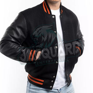 Chaqueta Varsity Vintage de Piel de Vaca de Alta Calidad, Resistente al Viento, para Hombre, Invierno, Mangas Largas, Transpirable, de Secado Rápido, Servicio OEM, Tallas Grandes - Product Image 3