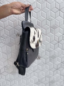 Nouveauté : Sac à dos en cuir véritable, motif cuir de vache western, sacs d'école, style bohème, unisexe, sac à dos de créateur de haute qualité - Product Image 2