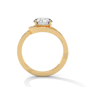Anillo de moda para mujer en oro y plata, con moissanita CVD CZ redonda de 4.25 quilates, en tonos amarillo, blanco y rosa, VS1 VVS2 D, para compromiso, boda o novia. - Product Image 1