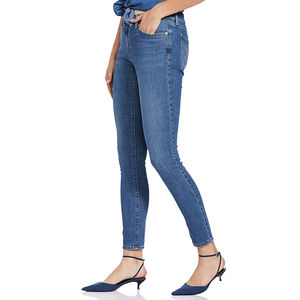 Jeans personnalisés pour femmes, denim déchiré, coupe skinny, pantalon crayon de haute qualité, jeans taille haute, pantalon en denim premium, service OEM - Product Image 3
