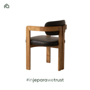 Silla de Comedor Tapizada en Madera de Teca Sólida de Primera Calidad con Cojín Suave de Espuma de Alta Densidad - Diseño Moderno para Uso en Salas de Estar de Hoteles - Product Image 4