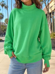 Sudadera de Cuello Alto para Mujer de Alta Calidad, Estampada, de Felpa, Algodón Ecológico, Ligera, Transpirable, de Secado Rápido, Estilo Casual - Product Image 5