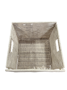 Best Selling Folding Paper Rope <b>Storage</b> <b>Basket</b> Bamboo Wholesale <b>Storage</b> Containers for Home and Kitchen Use - Product Image 4