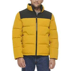 Veste matelassée à capuche surdimensionnée pour homme, imperméable, coupe-vent, respirante, fermeture éclair, prix de gros, haute qualité, polyester noir - Product Image 3