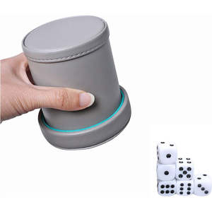 High Quality <b>Dice</b> Cup Luxury PU Leather Double <b>Dice</b> Cup Custom Logo <b>Game</b> - Product Image 2