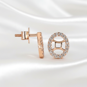 Gemini Astrological Sign Luxury <b>Sterling</b> <b>Silver</b> Moissanite <b>Stud</b> Earring Oval Shape Halo Brilliant Cut Zodiac Style Wedding Party - Product Image 6