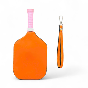 Orange Pickleball Paddle <b>Bag</b> Microfiber Leather Waterproof Carry Case for Everyone All Seasons Trendy Design - Product Image 2
