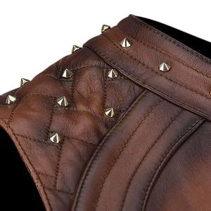 Chaleco de Cuero Genuino para Mujer, Transpirable, Tejido para Invierno, con Logotipo, Colores y Tallas Personalizables - Product Image 6