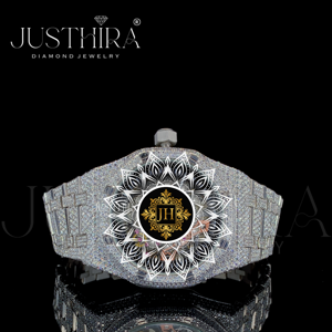 Reloj de Diamantes con Incrustaciones Blancas de Calidad de Exportación, con Acero Inoxidable para Hombre, Accesorios de Moda Disponibles a un Precio Accesible - Product Image 1