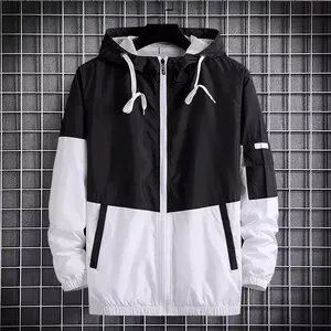 <b>Red</b> Eco-Friendly Lightweight <b>Waterproof</b> Windbreaker <b>Jacket</b> with Stand Collar and Front Logo for Men and Women Plus Size - Product Image 6