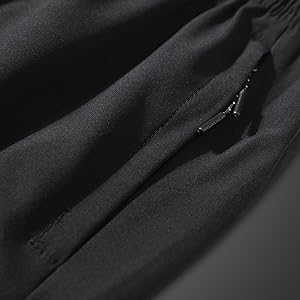 Shorts Bermuda pour Homme en Polyester Noir Uni, Style Vintage, Écologiques, avec Taille Élastique et Poches Latérales, Décontractés et Respirants - Product Image 3
