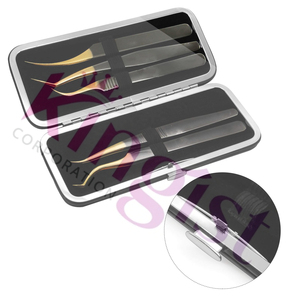 Juego de Pinzas para Pestañas de Acero Inoxidable de Alta Calidad, Curvas, Inclinadas, Puntiagudas, Duraderas, para Extensión de Cejas - Product Image 3