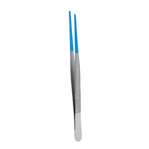 Pince chirurgicale manuelle à revêtement bleu, 8 pouces, à dents, en acier inoxydable de qualité allemande, certifiée CE - Product Image 6