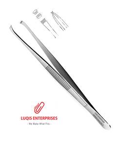 Pinzas para tejidos blandos de acero inoxidable 5x6 dientes, instrumento quirúrgico de precisión, pinzas médicas para tejidos delicados - Product Image 4