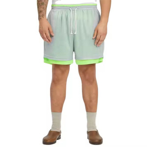 Shorts de sport en maille pour hommes, 100 % polyester, décontractés, multicolores, monocouche, séchage rapide, avec poches – Grande Vente - Product Image 3