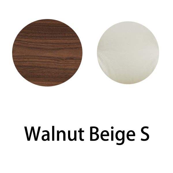 cream leather walnut frame Color