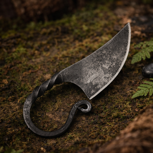 Couteau Viking forgé à la main, fourreau en cuir, acier au carbone, bricolage, industriel, survie en plein air, camping, chasse, OEM - Product Image 4