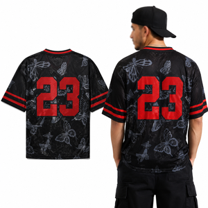 Maillot de football américain personnalisé en mesh, unisexe, coupe oversize, style streetwear, fournisseur en gros d'usine - Product Image 2