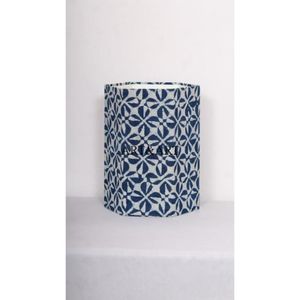 Cesto de Basura de Madera con Diseño Geométrico Ecológico Hecho a Mano, con Tapa Enrollable, Tipo Abierto, para el Hogar y la Cocina - Product Image 1