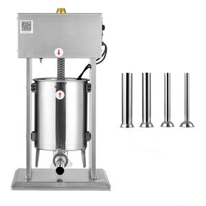 Insaccatrice Elettrica in Acciaio Inox 22 LBS/10 L Verticale con Controllo Manuale della Velocità e Pedale per Insaccare Salsicce - Product Image 1