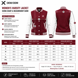 Chaqueta Varsity para Mujer con Sublimación y Serigrafía, Manga Larga, Cuello Camisero, Diseño de Letras Bordadas, para Otoño, con Logotipo X - Product Image 5
