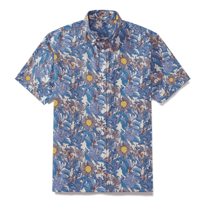 Camisas Hawaianas Tropicales para Hombre 2026, Corte Regular, Diseño Sólido, para Vacaciones en la Playa, Manga Regular, Personalizables, 100% Algodón Transpirable - Product Image 2