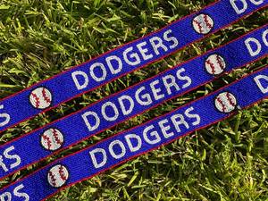 Correa de bolso con cuentas Dodgers, Los Ángeles, hecha a mano, bolso transparente, bandolera, de hombro, aprobada para estadios, para el día del partido, graduación, Mo - Product Image 2