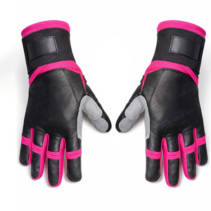 Gants de frappe en cuir rose et noir à fermeture auto-agrippante, unisexe, pour adulte, durables, ambidextres, prix de gros - Product Image 2