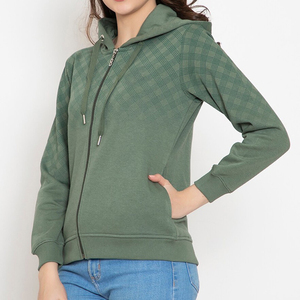 Sudaderas con capucha de moda para mujer con cremallera 2026 al por mayor OEM personalizadas de algodón polar ajustadas con cremallera completa, sudaderas con capucha elegantes estilo streetwear - Product Image 5