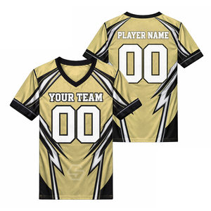 Nouveau maillot de football personnalisé à col en V, manches courtes, en polyester respirant, grande taille, unisexe, pour équipe - Product Image 2