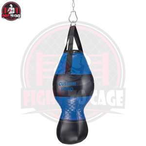 กระสอบทรายชกมวยหนัง PU สีน้ำเงินดำ แบบ Uppercut บรรจุ EPE อย่างดี ทนทาน ซับแรงกระแทก ป้องกันการฉีกขาด  รับผลิตแบบ OEM/ODM - Product Image 3