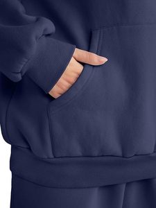Conjunto de Sudadera con Capucha Oversize y Pantalones de Chándal de Forro Polar Premium para Mujer, Conjunto Deportivo de Sudadera con Capucha y Pantalones de Chándal para Mujer - Product Image 6