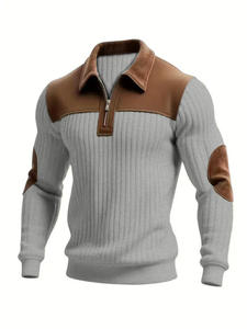 Sweat-shirt demi-zippé personnalisé, mi-lourd, avec poignets en tricot côtelé pour les programmes de vente au détail saisonniers - Product Image 5