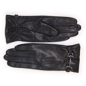 2026 Women Genuine Leather Dressing <b>Gloves</b> Soft <b>Warm</b> Winter Fashion <b>Gloves</b> With Polyester Lining Metal Buckle At Factory Price - Product Image 2