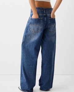Jean décontracté droit en denim déchiré respirant style japonais taille mi-haute pour femme - Product Image 2